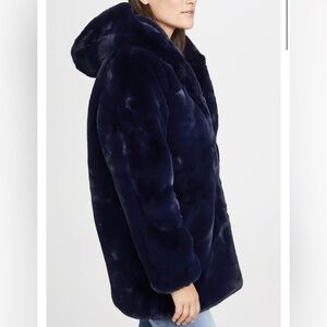 Apparis Midnight Blue Faux Fur Jacket